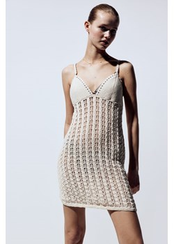 H & M - Sukienka o wyglądzie szydełkowej robótki - Biały ze sklepu H&M w kategorii Sukienki - zdjęcie 172244905
