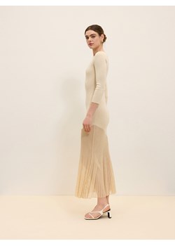 Reserved - Dzianinowa sukienka maxi - kremowy ze sklepu Reserved w kategorii Sukienki - zdjęcie 172245745