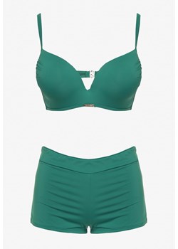 Zielone Bikini 2-Częściowe Zabudowane Majtki High Waist i Biustonosz na Zatrzask Xubbia ze sklepu Renee odzież w kategorii Stroje kąpielowe - zdjęcie 172246908