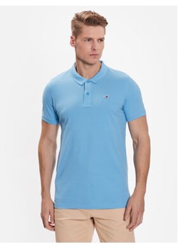 Tommy Jeans Polo DM0DM15940 Błękitny Slim Fit ze sklepu MODIVO w kategorii T-shirty męskie - zdjęcie 172248127