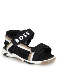 Sandały Boss J50877 S Czarny ze sklepu eobuwie.pl w kategorii Sandały dziecięce - zdjęcie 172248395
