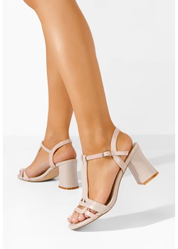 Cieliste sandały na słupku Risha ze sklepu Zapatos w kategorii Sandały damskie - zdjęcie 172249465