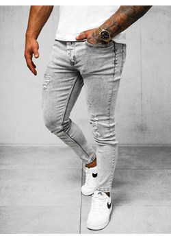 Spodnie jeansowe męskie szare OZONEE O/2358/2 ze sklepu ozonee.pl w kategorii Jeansy męskie - zdjęcie 172249766