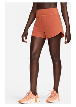 Damskie spodenki z wysokim stanem i wszytą bielizną do fitnessu Dri-FIT Nike Bliss 7,5 cm - Pomarańczowy ze sklepu Nike poland w kategorii Szorty - zdjęcie 172249825