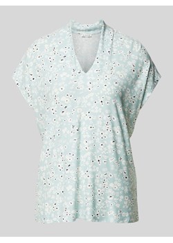 T-shirt ze wzorem na całej powierzchni i dekoltem w serek ze sklepu Peek&Cloppenburg  w kategorii Bluzki damskie - zdjęcie 172250266