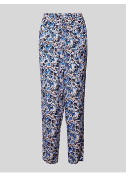 Spodnie materiałowe z wiskozy ze wzorem na całej powierzchni ze sklepu Peek&Cloppenburg  w kategorii Spodnie damskie - zdjęcie 172250359