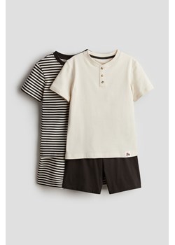 H & M - Piżama z nadrukiem 2-pak - Beżowy ze sklepu H&M w kategorii Piżamy dziecięce - zdjęcie 172250765