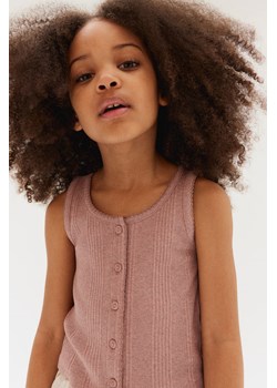 H & M - Top z bawełnianego dżerseju - Różowy ze sklepu H&M w kategorii Bluzki dziewczęce - zdjęcie 172250866
