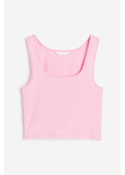 H & M - Krótki top bez rękawów - Różowy ze sklepu H&M w kategorii Bluzki damskie - zdjęcie 172250926