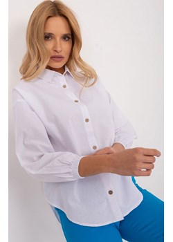 Biała koszula damska zapinana na guziki BP-KS-1130.10X, Kolor biały, Rozmiar S, FactoryPrice ze sklepu Primodo w kategorii Koszule damskie - zdjęcie 172251647