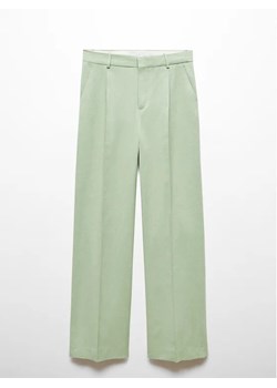 Mango Spodnie materiałowe Sevilla 67045758 Zielony Relaxed Fit ze sklepu MODIVO w kategorii Spodnie damskie - zdjęcie 172253819