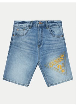 Guess Szorty jeansowe L4GD17 D41E0 Niebieski Regular Fit ze sklepu MODIVO w kategorii Spodenki chłopięce - zdjęcie 172254546