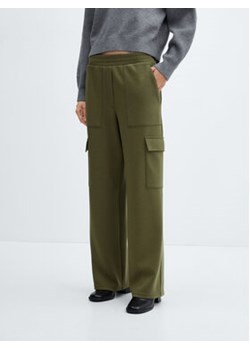 Mango Spodnie materiałowe Bremo 67054789 Zielony Relaxed Fit ze sklepu MODIVO w kategorii Spodnie damskie - zdjęcie 172254687
