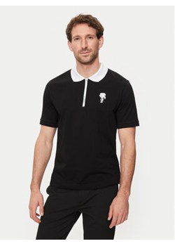 KARL LAGERFELD Polo 745025 542224 Czarny Regular Fit ze sklepu MODIVO w kategorii T-shirty męskie - zdjęcie 172255047