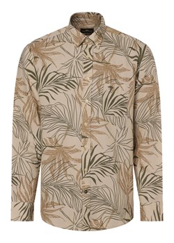 Fynch-Hatton Koszula męska z zawartością lnu Mężczyźni Regular Fit len kitt wzorzysty ze sklepu vangraaf w kategorii Koszule męskie - zdjęcie 172255917