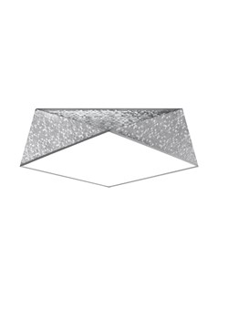 Srebrny geometryczny plafon - EX591-Hexi ze sklepu Edinos.pl w kategorii Lampy sufitowe - zdjęcie 172256647