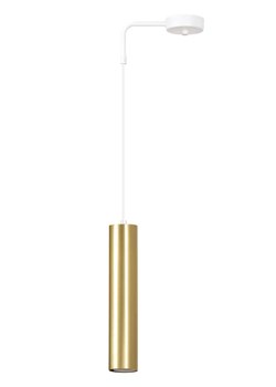 Biała nowoczesna lampa wisząca tuba - D061-Favis ze sklepu Edinos.pl w kategorii Lampy wiszące - zdjęcie 172256777
