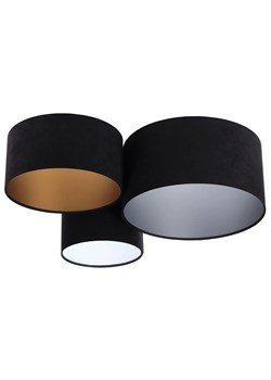 Czarny plafon z welurowymi abażurami - EXX41-Meles ze sklepu Edinos.pl w kategorii Lampy sufitowe - zdjęcie 172256865