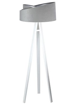 Szaro-biała skandynawska lampa stojąca trójnóg - S024-Steva ze sklepu Edinos.pl w kategorii Lampy podłogowe - zdjęcie 172256929