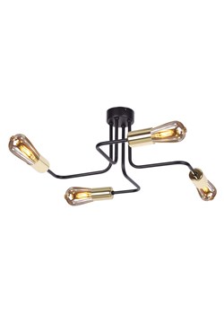 Czarna loftowa lampa sufitowa 2X S828 S3-N91 ze sklepu Edinos.pl w kategorii Lampy wiszące - zdjęcie 172257289