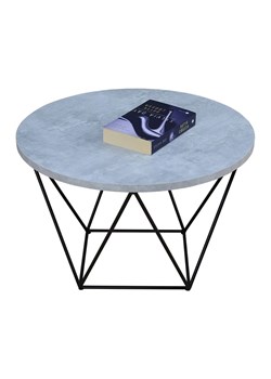 Okrągły stolik kawowy z geometrycznym stelażem beton - Boreko 4X ze sklepu Edinos.pl w kategorii Stoliki kawowe - zdjęcie 172257325