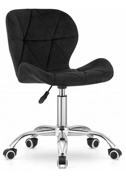 Czarny tapicerowany fotel obrotowy - Renes 4X ze sklepu Edinos.pl w kategorii Krzesła biurowe - zdjęcie 172257367