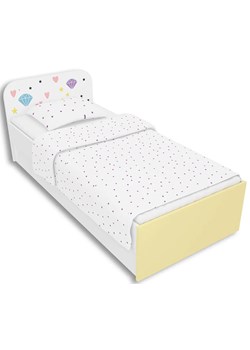 Biało-żółte łóżko dziecięce 90x200 Lili 9X - 3 kolory ze sklepu Edinos.pl w kategorii Łóżka dziecięce - zdjęcie 172257688