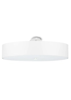 Biały minimalistyczny okrągły plafon 60 cm - EX663-Skalo ze sklepu Edinos.pl w kategorii Lampy sufitowe - zdjęcie 172257699