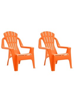 Pomarańczowy zestaw dwóch krzeseł ogrodowych dla dzieci - Laromi ze sklepu Edinos.pl w kategorii Krzesła ogrodowe - zdjęcie 172257718