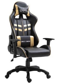 Złote krzesło obrotowe dla gracza - Gamix ze sklepu Edinos.pl w kategorii Krzesła do biurka - zdjęcie 172257826