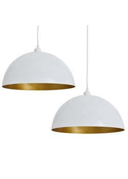 Białe regulowane lampy wiszące 2 sztuki - E985-Noris ze sklepu Edinos.pl w kategorii Lampy wiszące - zdjęcie 172257887
