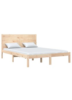 Podwójne łóżko z naturalnej sosny 140x200 - Sangriv 5X ze sklepu Edinos.pl w kategorii Łóżka i materace - zdjęcie 172257989