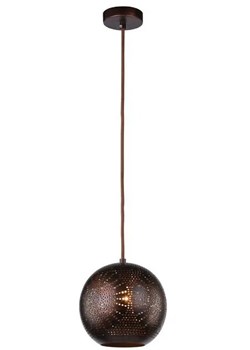 Metalowa brązowa lampa wisząca kula - V065-Palo ze sklepu Edinos.pl w kategorii Lampy wiszące - zdjęcie 172258089