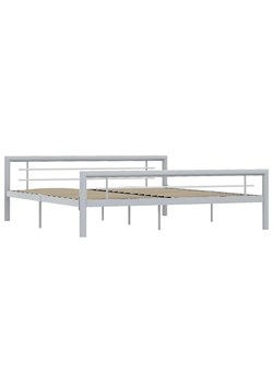 Szare metalowe łóżko 180x200 cm - Sintra ze sklepu Edinos.pl w kategorii Łóżka i materace - zdjęcie 172258308