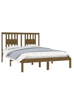 Sosnowe łóżko miodowy brąz 120x200 - Basel 4X ze sklepu Edinos.pl w kategorii Łóżka i materace - zdjęcie 172258925
