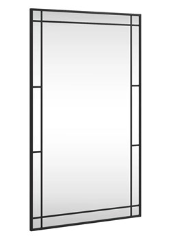 Prostokątne lustro w stylu loft z czarną ramą - Gromix 7X ze sklepu Edinos.pl w kategorii Lustra - zdjęcie 172258957