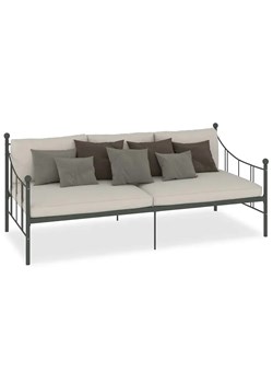 Szare Metalowe Łóżko Jednoosobowe 90X200 Cm P8-T03 ze sklepu Edinos.pl w kategorii Łóżka i materace - zdjęcie 172259016