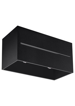 Czarny prostokątny plafon LED - EX510-Lobi ze sklepu Edinos.pl w kategorii Lampy sufitowe - zdjęcie 172259159