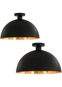 Czarno-złota okrągła lampa sufitowa 2 sztuki - EX157 P7-K86 ze sklepu Edinos.pl w kategorii Lampy sufitowe - zdjęcie 172259367