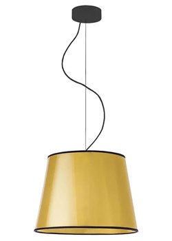 Złoty żyrandol z trapezowym abażurem - EX902-Tunier ze sklepu Edinos.pl w kategorii Lampy wiszące - zdjęcie 172259628