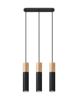 Czarna lampa wisząca tuby nad stół - EX546 D9-P36 ze sklepu Edinos.pl w kategorii Lampy wiszące - zdjęcie 172259878