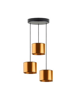 Miedziana lampa wisząca w stylu glamour - 3X EX453 Rali ze sklepu Edinos.pl w kategorii Lampy wiszące - zdjęcie 172260167