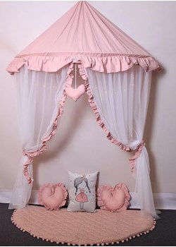 Różowo-biały baldachim dla dziecka z 3 poduszkami i matą - Sentopia 3X ze sklepu Edinos.pl w kategorii Meble dziecięce - zdjęcie 172260279