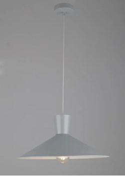 Szara lampa wisząca z szerokim kloszem V047 R8-R02 ze sklepu Edinos.pl w kategorii Lampy wiszące - zdjęcie 172261015