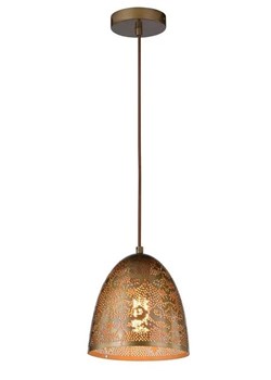 Patynowa ażurowa lampa wisząca stożek - V066-Palo ze sklepu Edinos.pl w kategorii Lampy wiszące - zdjęcie 172261209