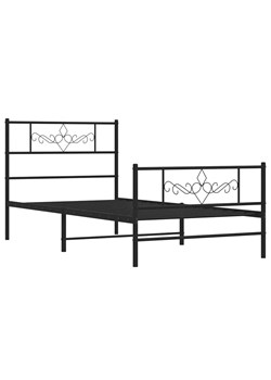 Czarne metalowe łózko rustykalne 100x200cm - Radina ze sklepu Edinos.pl w kategorii Łóżka i materace - zdjęcie 172261248