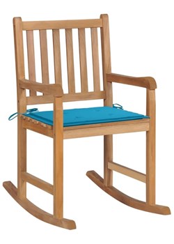 Fotel bujany z niebieską poduszką - Korja ze sklepu Edinos.pl w kategorii Fotele - zdjęcie 172261718