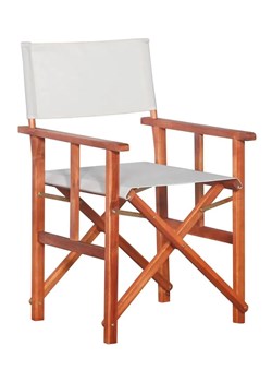 Krzesło reżyserskie tarasowe Martin - białe ze sklepu Edinos.pl w kategorii Krzesła - zdjęcie 172261747