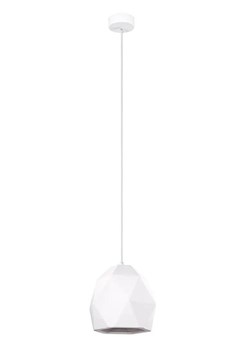 Biała lampa wisząca z geometrycznym kloszem - A440-Tomox ze sklepu Edinos.pl w kategorii Lampy wiszące - zdjęcie 172261786