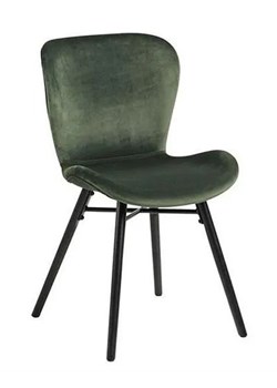 Tapicerowane welwetowe krzesło Esso - zielone ze sklepu Edinos.pl w kategorii Krzesła - zdjęcie 172261969